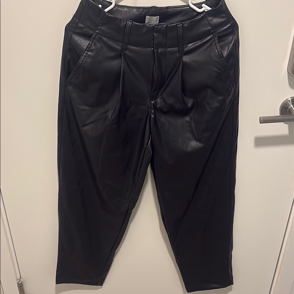 Women’s Black Leather Pants